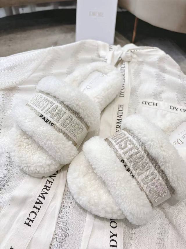 Dior Wool Slippers - New Upgraded Version. These Dior Fall/Winter Embroidered Wo