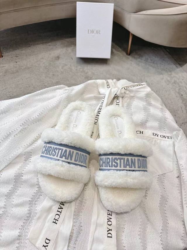 Dior Wool Slippers - New Upgraded Version. These Dior Autumn/Winter Embroidered