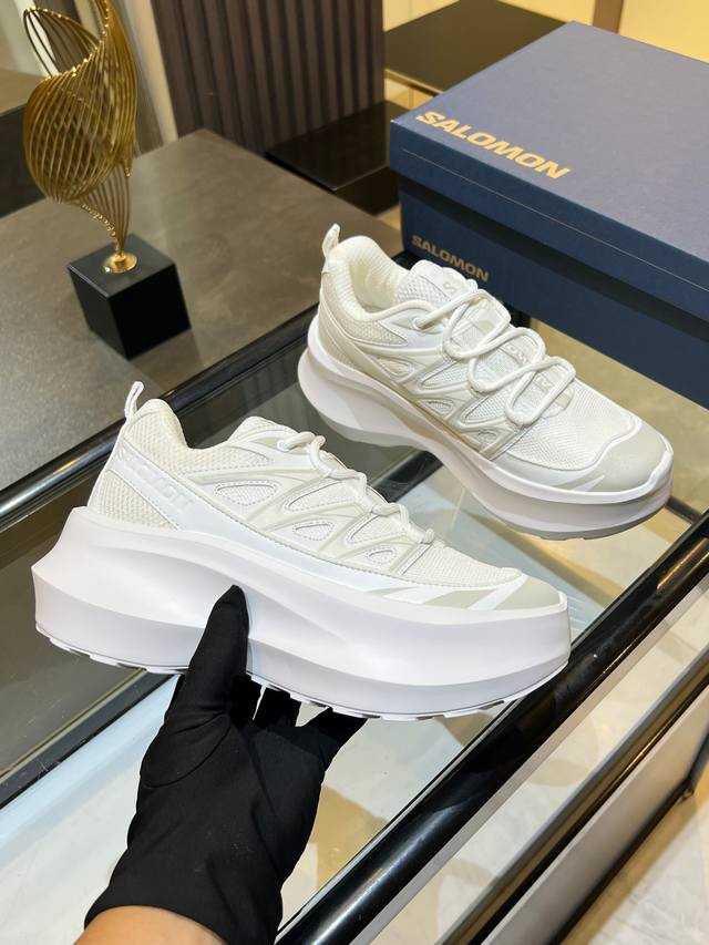 Lightweight platform chunky casual dad shoes with mesh upper. Multiple lines on