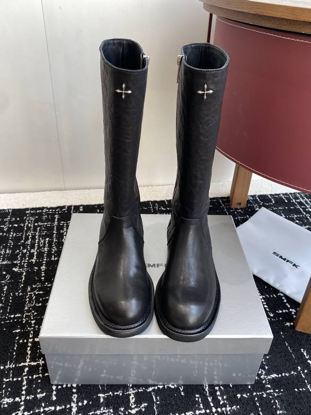 High-quality Smfk cross-stitch new riding boots