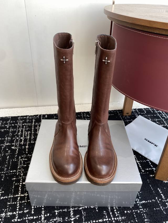 High-quality Smfk cross-stitch new riding boots