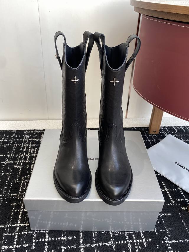 High-quality Smfk cross-stitch new cowboy boots, a touch of yellow in autumn, ac