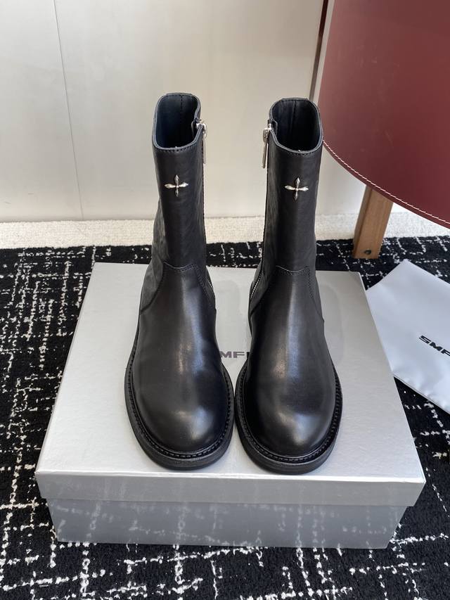 High-quality Smfk cross-stitch new Martin boots, a touch of yellow in autumn, ac