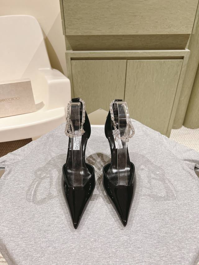 2 New Goddess Series Rhinestone Chain High Heels