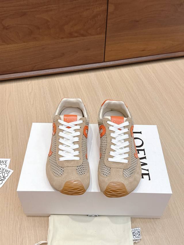 High-quality Loewe Ballet Runner 2.0 sneakers, featuring a more playful toe desi