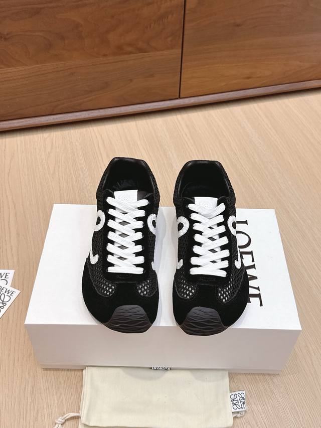 High-quality Loewe Ballet Runner 2.0 sneakers, featuring a more playful toe desi