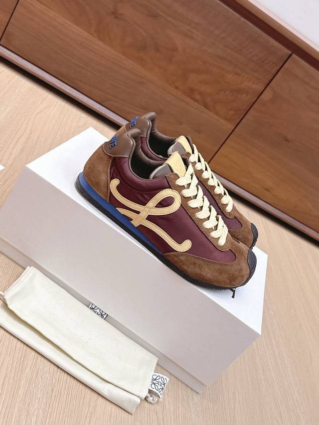 High-quality Loewe Ballet Runner 2.0 sneakers, featuring a more playful toe desi