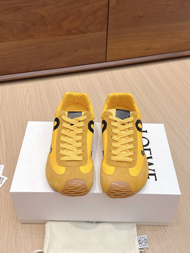 High-quality Loewe Ballet Runner 2.0 sneakers, featuring a more playful toe desi