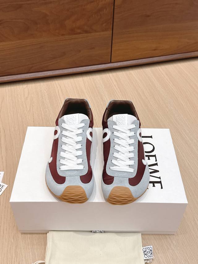 High-quality Loewe Ballet Runner 2.0 sneakers, featuring a more playful toe desi