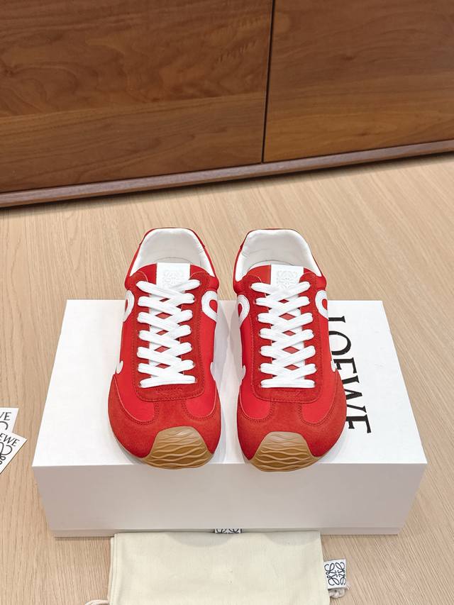 High-quality Loewe Ballet Runner 2.0 sneakers, featuring a more playful toe desi