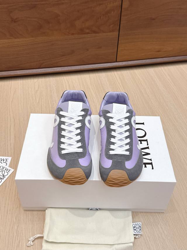 High-quality Loewe Ballet Runner 2.0 sneakers, featuring a more playful toe desi