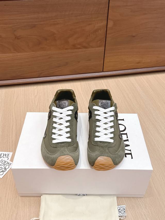 High-quality Loewe Ballet Runner 2.0 sneakers, featuring a more playful toe desi