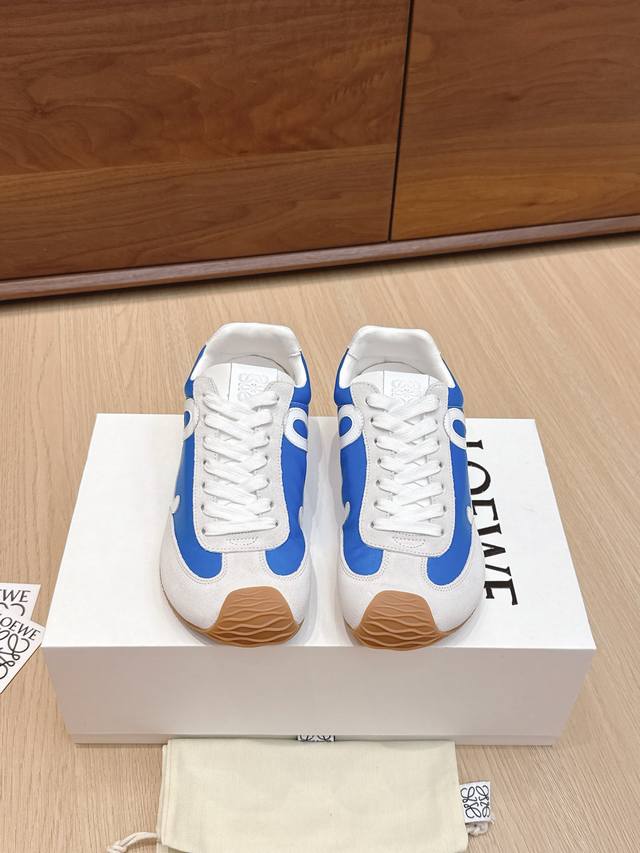 High-quality Loewe Ballet Runner 2.0 sneakers, featuring a more playful toe desi