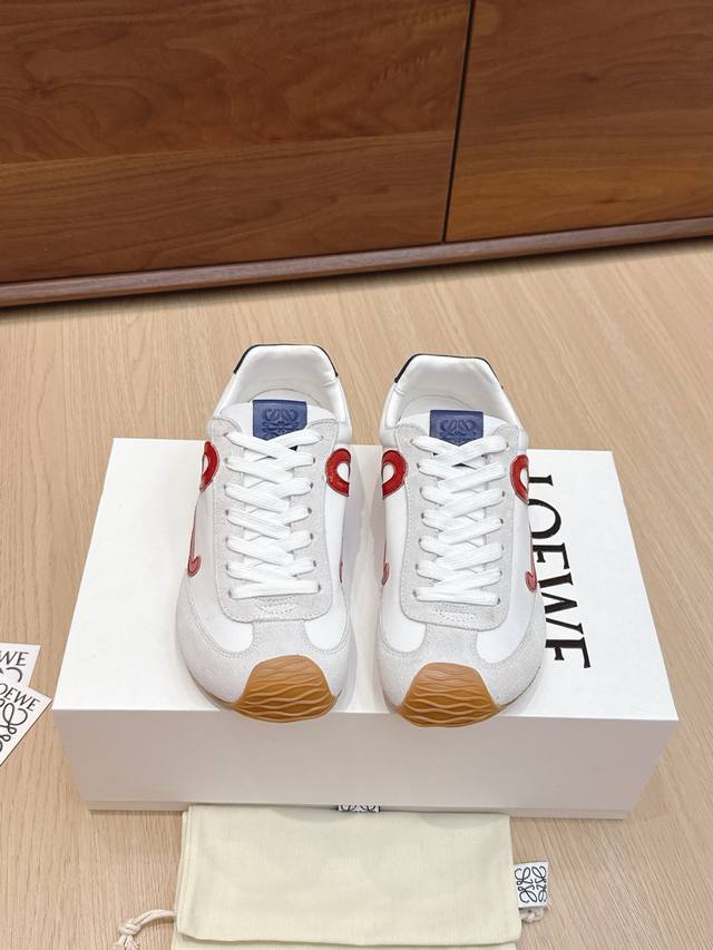 High-quality Loewe Ballet Runner 2.0 sneakers, featuring a more playful toe desi