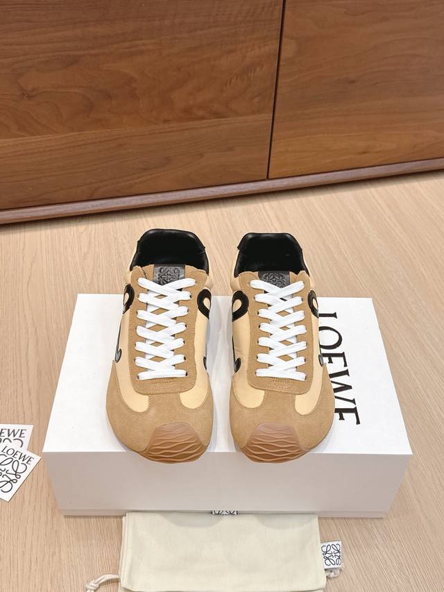 High-quality Loewe Ballet Runner 2.0 sneakers, featuring a more playful toe desi