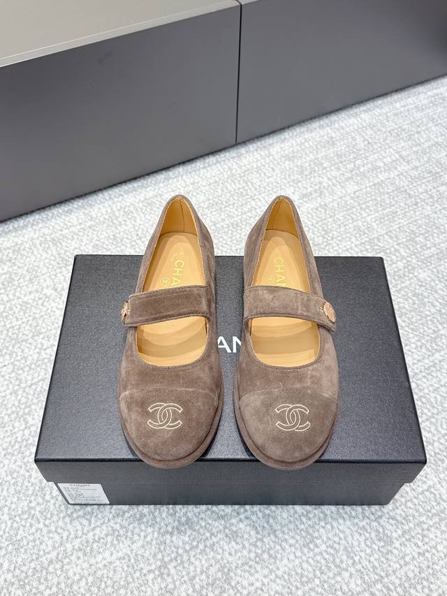 High-quality Chanel 25Ss Fall/Winter Teddy Sheepskin Mary Jane Flat Ballet Flats