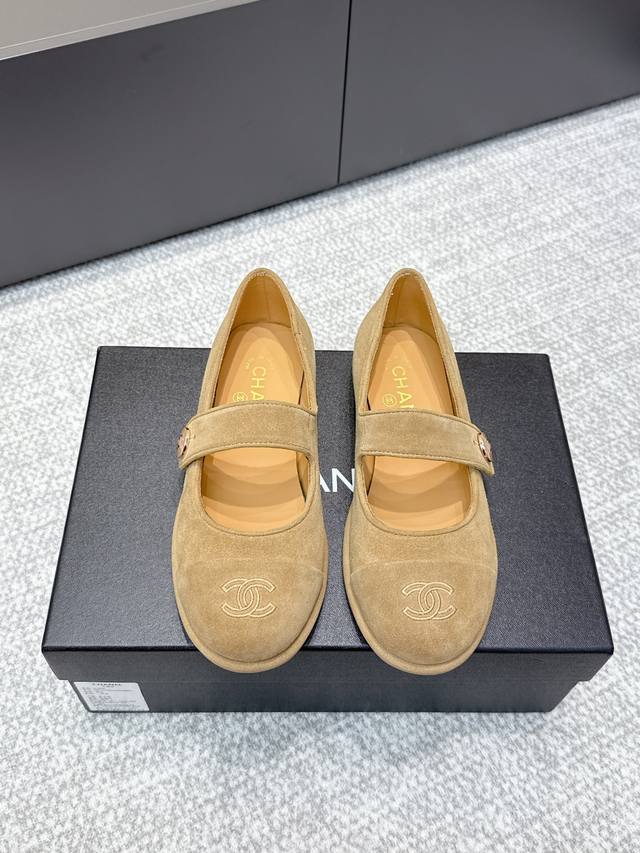 High-quality Chanel 25Ss Fall/Winter Teddy Sheepskin Mary Jane Flat Ballet Flats
