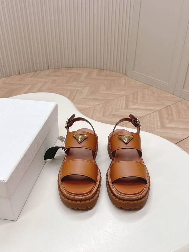 Prada 2025 Spring/Summer New Collection Roman Platform Sandals - Latest Runway S