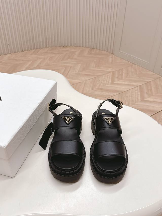Prada 2025 Spring/Summer New Collection Roman Platform Sandals - Latest Runway S