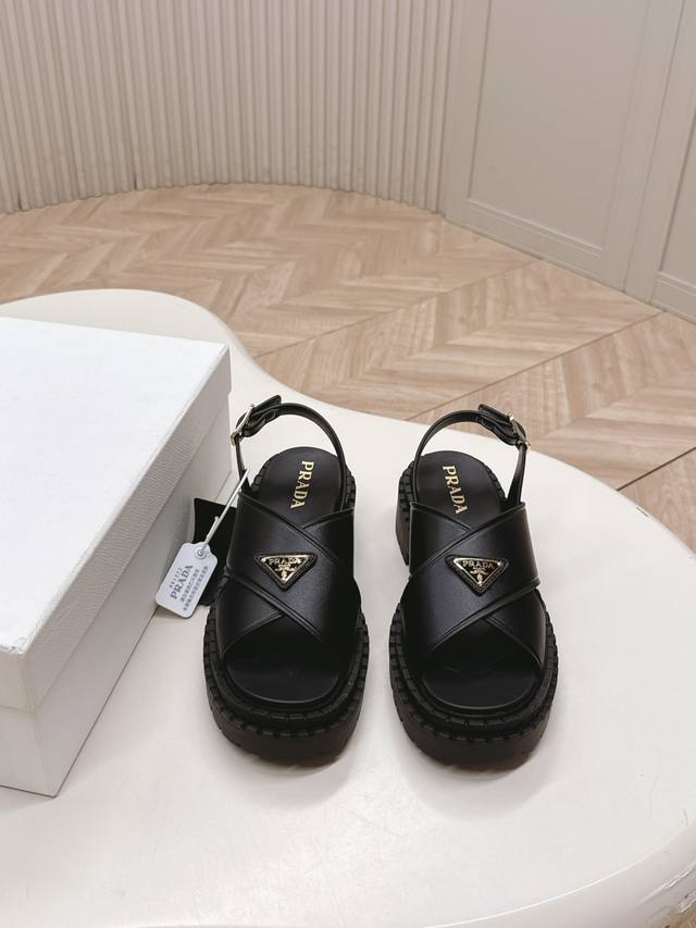 Prada 2025 Spring/Summer New Collection Roman Platform Sandals - Latest Runway S