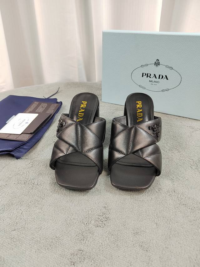 Prada Top Quality Upper: Original mixed sheepskin with embroidered original hard