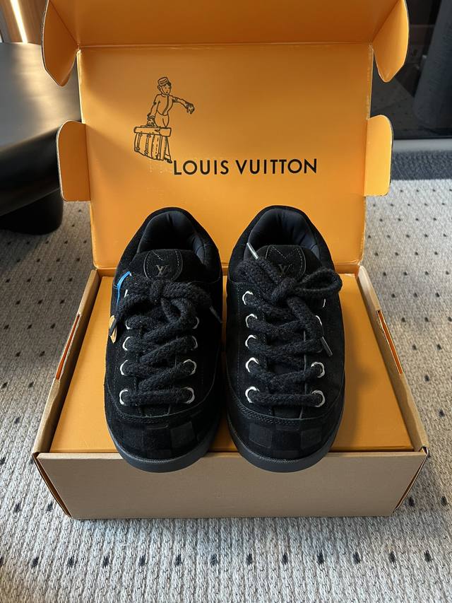 Louis Vuitto* Latest Style Lace-up Platform Derby Shoes for Couples (Unisex) The