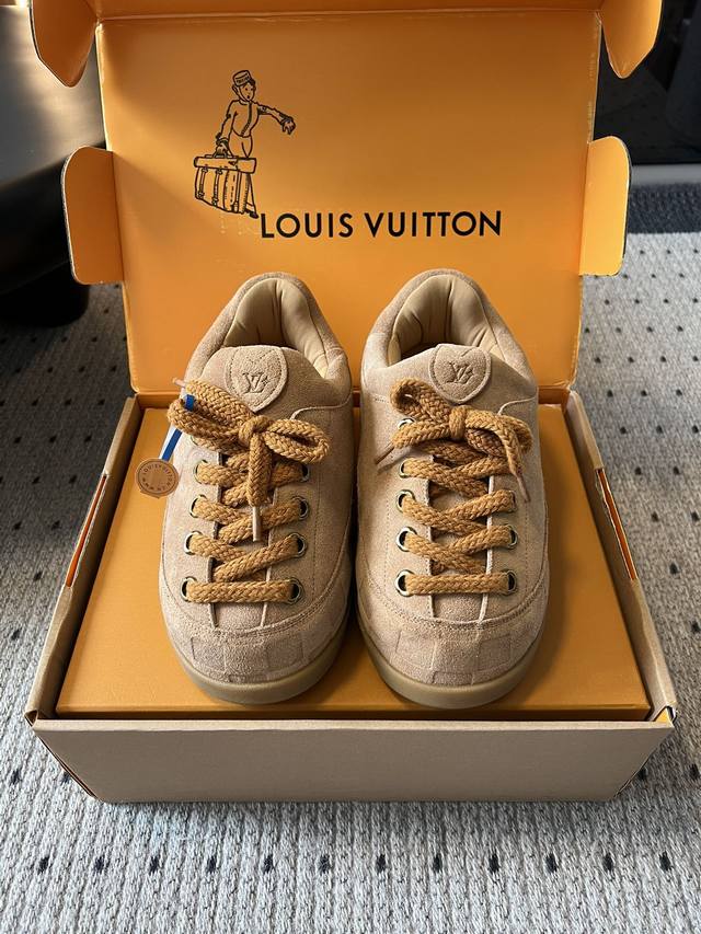 Louis Vuitto* Latest Style Lace-up Platform Derby Shoes for Couples (Unisex) The