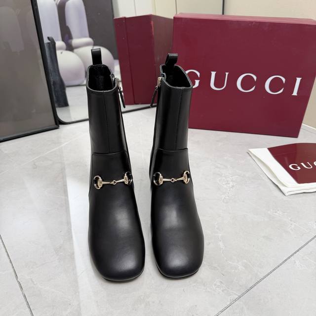 Gucci Fall/Winter Horsebit Ankle Boots. The classic 1955 horsebit design feature