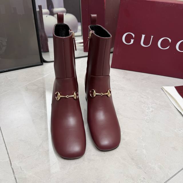 Gucci Fall/Winter Horsebit Ankle Boots. The classic 1955 horsebit design feature