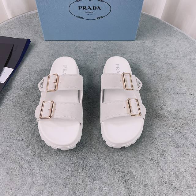 Latest Prada style. Upper: Imported cowhide and suede. Lining: Imported water-dy