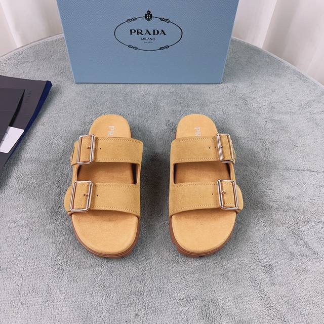 Latest Prada style. Upper: Imported cowhide, suede. Lining: Imported water-dyed