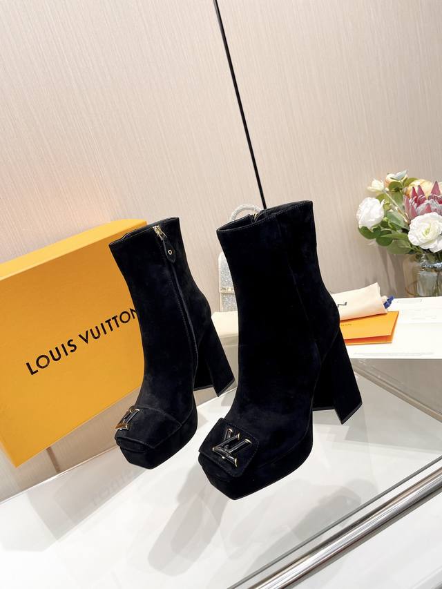 Latest LV official website series runway style 6-inch ankle boots, updated simul
