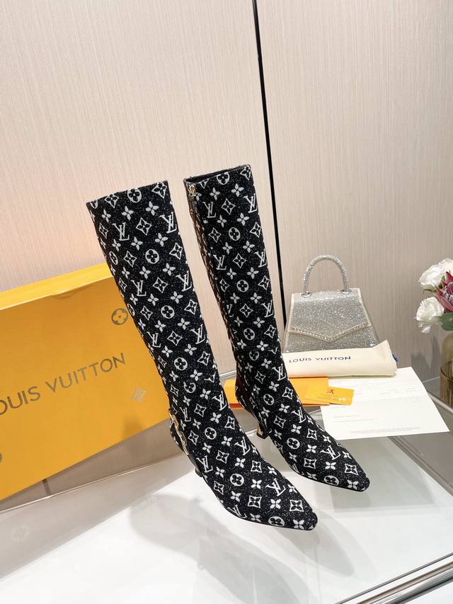 Latest LV official website series runway style 16-inch long boots, updated simul