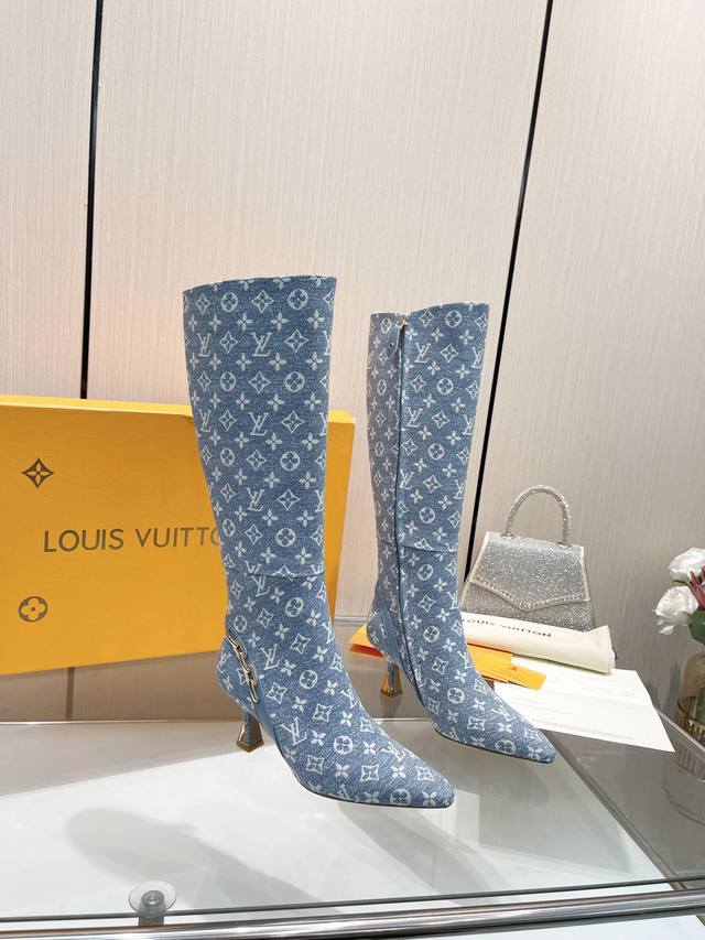 Latest LV official website series runway style 16-inch long boots, updated simul