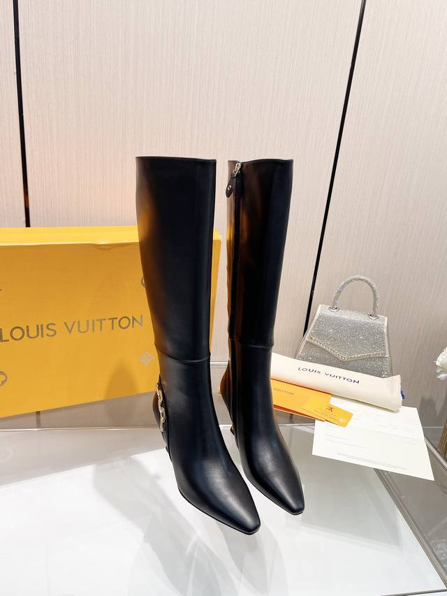 Latest LV official website series runway style 16-inch long boots, updated simul