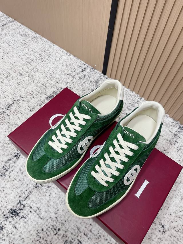 Top Version: Gucci latest double G couple casual sports shoes, German training s