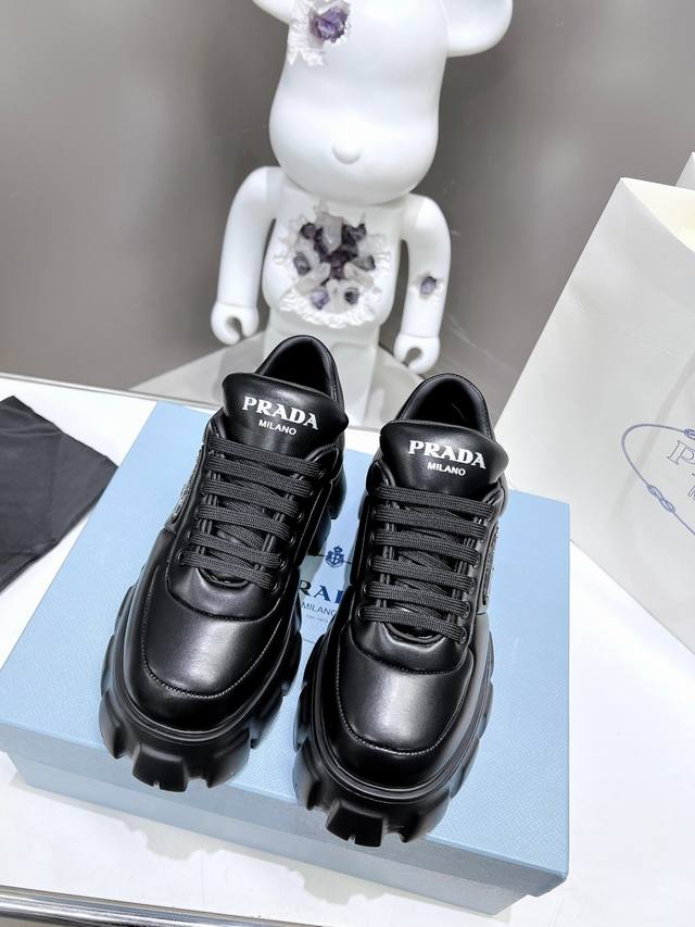 Factory Price P, Highest Version Prada New Black Super Soft First Layer Calfskin