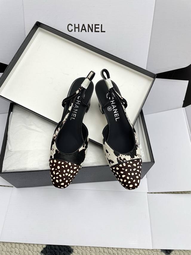 Airplane Box 10 Top-tier version, high-quality Chanel classic Slingback flats. J