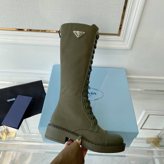 Top-tier 2025 Sss heavy-duty release of Prada's latest long boots Prada early sp