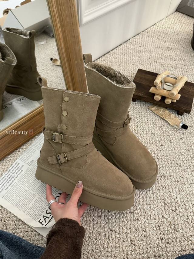 Warm Buckle Motorcycle Boots to the Rescue! These Ugg riding snow boots are just