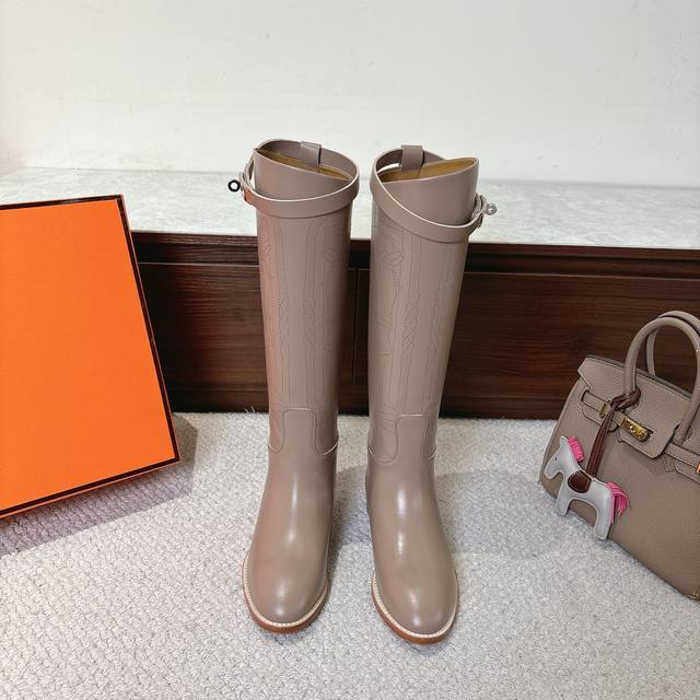 Laser-etched finish, factory price. Hermes Jumping Boots, stylish and versatile