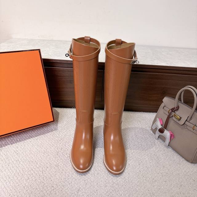 Laser-etched factory price. Hermes Jumping boots, stylish and versatile classic