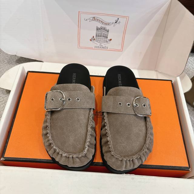 Factory Price P Hermes Classic Key Mule Slip-on Series: Stylish and Versatile, S