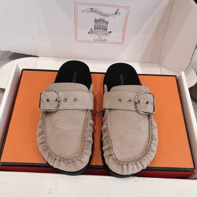 Factory Price P Hermes Classic Key Mule Slip-on Series: Stylish and Versatile, S