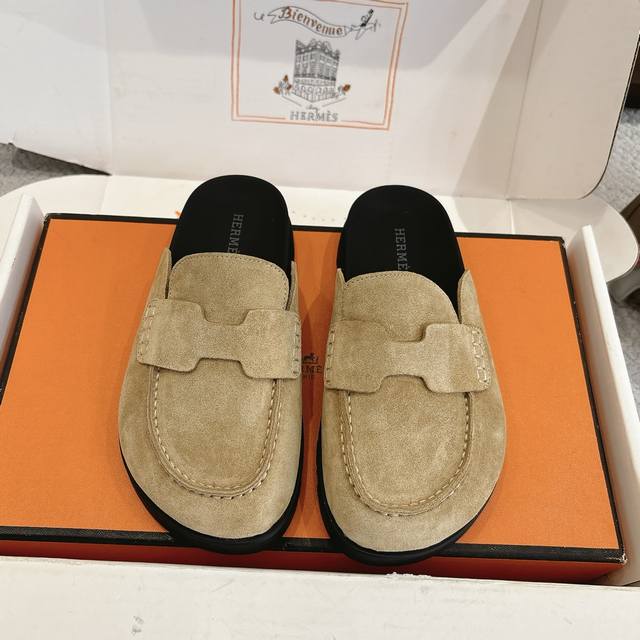 Factory Price P Hermes Classic Go Mule Slippers, Stylish and Versatile, Super Co