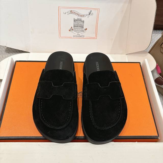 Factory Price P Hermes Classic Go Mule Slippers, Stylish and Versatile, Super Co