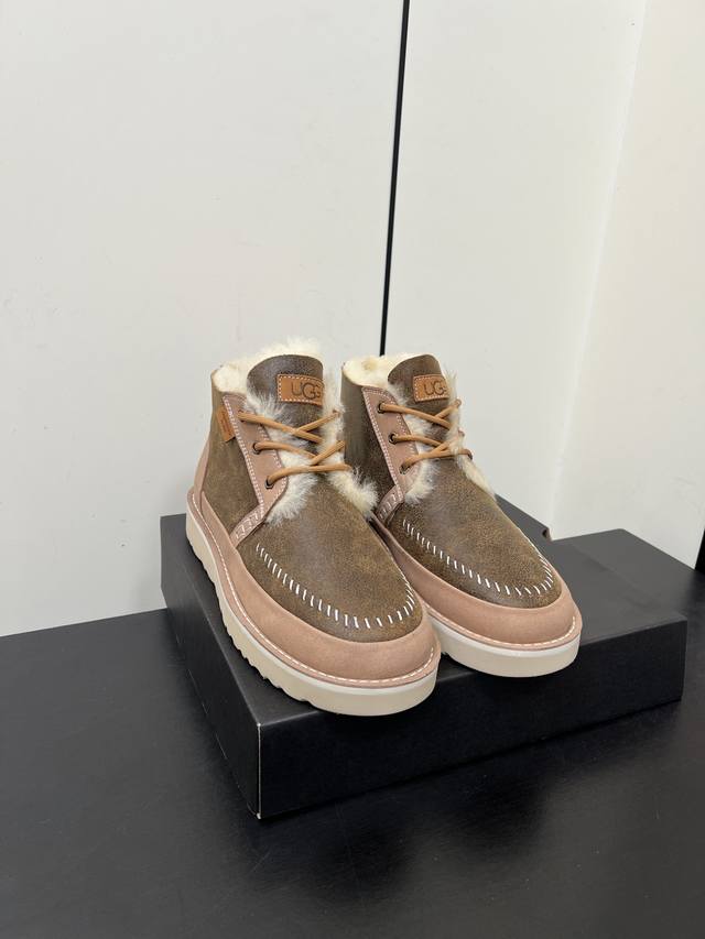 Ugg2025 Winter Men's Newme Handmade Eco-Friendly Snow Boots | Men's Lace-up Ankl