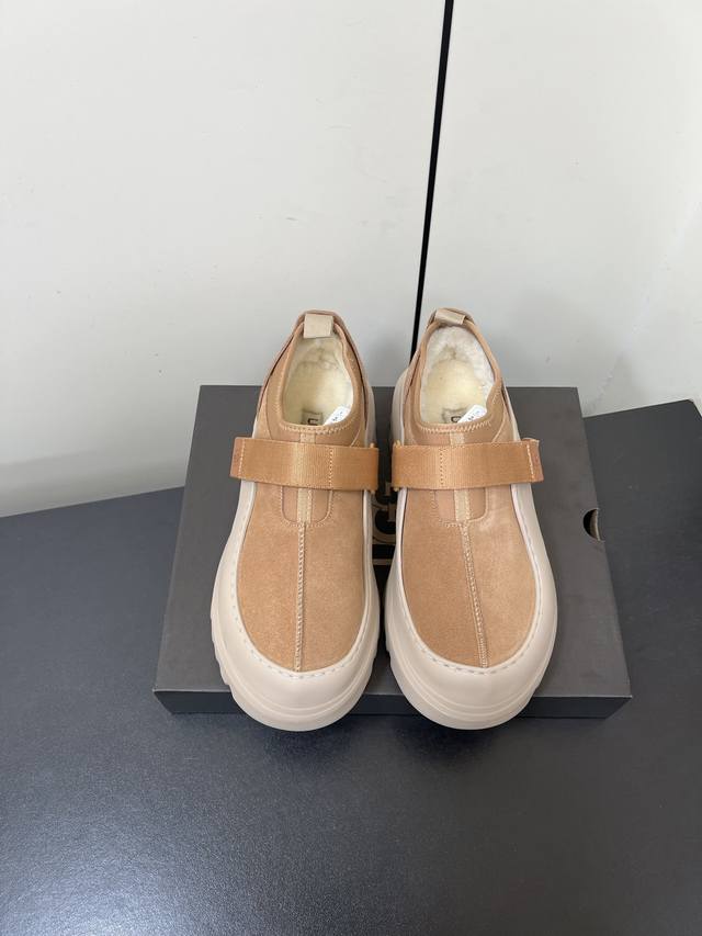 Men's Ugg 25Wf New Velcro Wool Platform Furry Shoes When California's free spiri