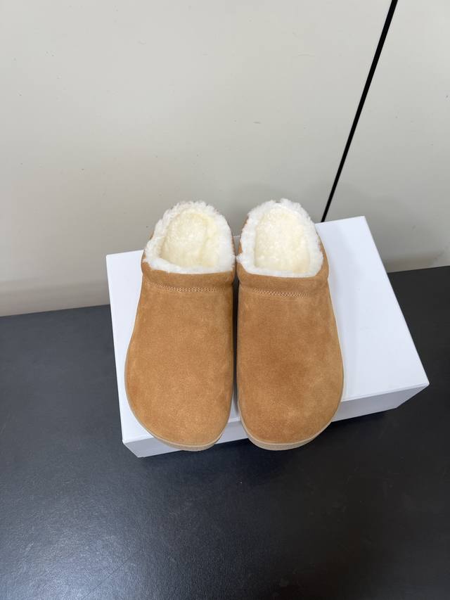 Men's Alo Autumn/Winter New Closed-Toe Slippers, Cotton Shoes, Thick-Soled Casua