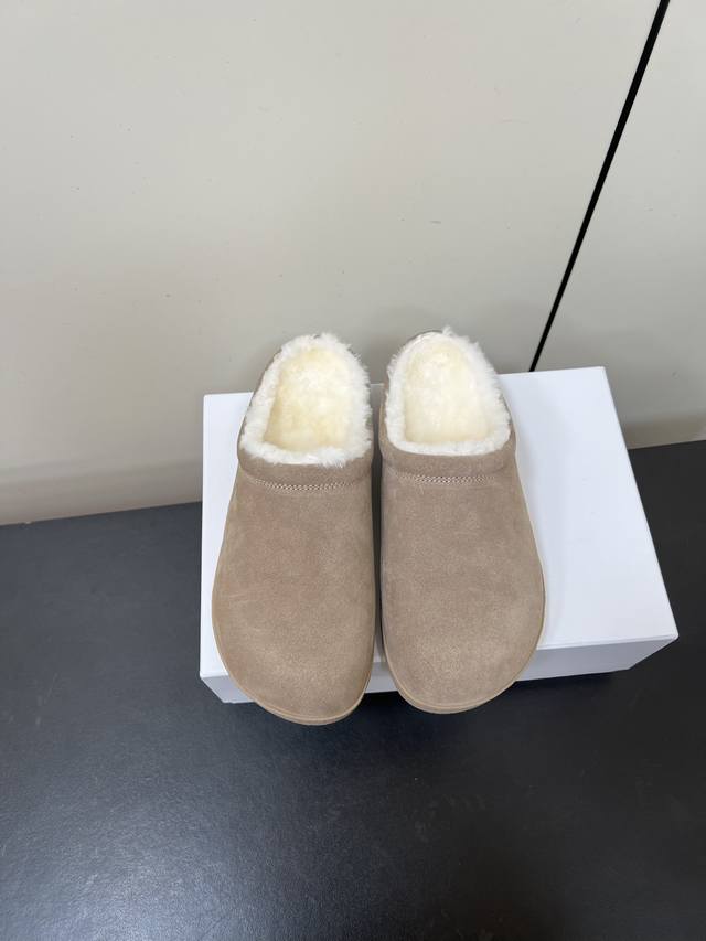 Alo Autumn/Winter New Closed-Toe Slippers, Cotton Shoes, Thick-Soled Casual Shoe